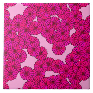 Teste padrão de flor do art deco - magenta no ros