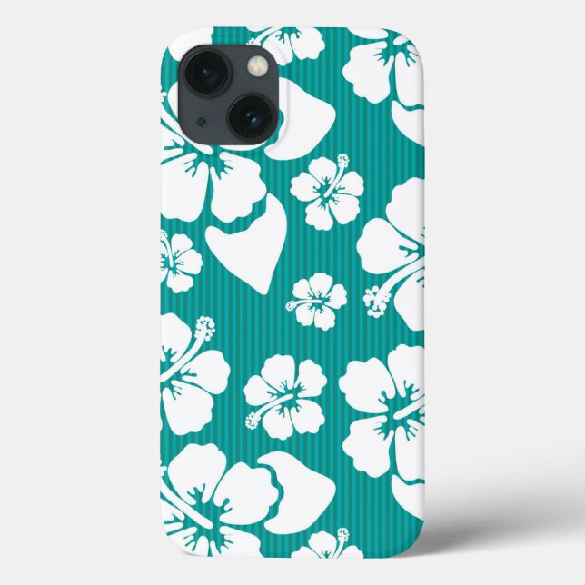 Teste padrão de flor havaiano do hibiscus (Verso)