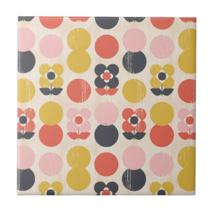 Teste padrão de flor moderno do meio século