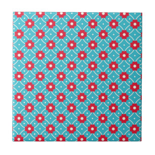Teste padrão de flor retro