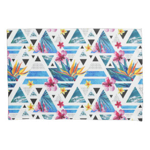 Teste padrão de flores tropical geométrico