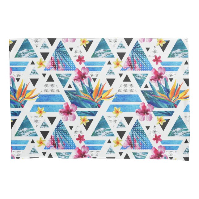 Teste padrão de flores tropical geométrico (Frente-Esquerda)