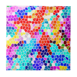 Teste padrão de mosaico colorido vibrante