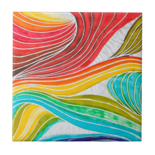 Teste padrão de onda tirado por pinturas da