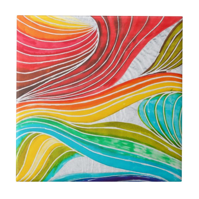 Teste padrão de onda tirado por pinturas da (Frente)