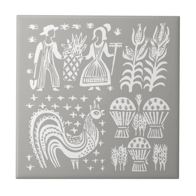 Teste padrão de Pyrex do vintage - Butterprint (Frente)