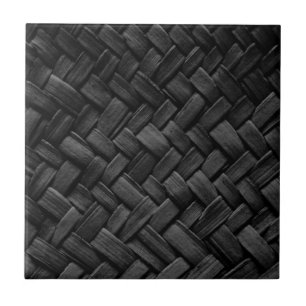 teste padrão de weave de cesta preto