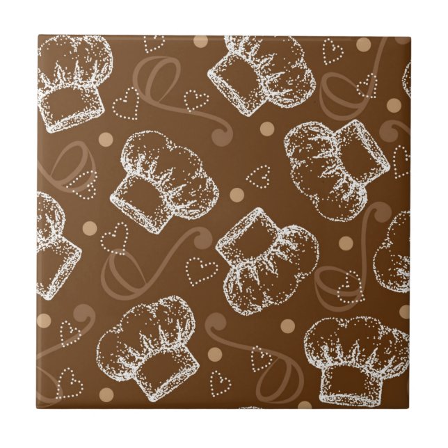 Teste padrão do cozinhar com chapéu do cozinheiro (Frente)