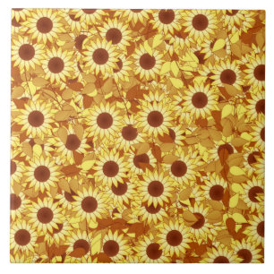 Teste padrão do girassol - ouro, amarelo e marrom