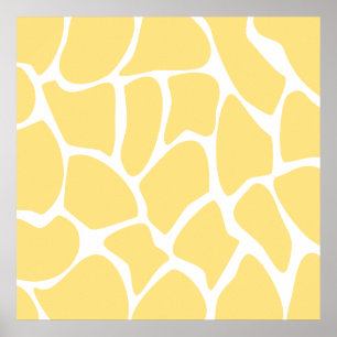 Teste padrão do impressão do girafa no amarelo