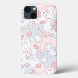 teste padrão do kawaii com doodle
