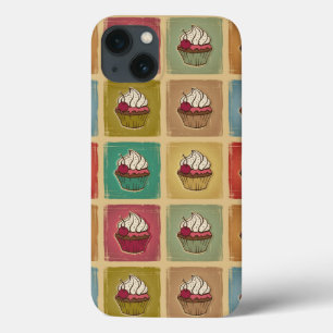Teste padrão do vintage feito dos cupcakes