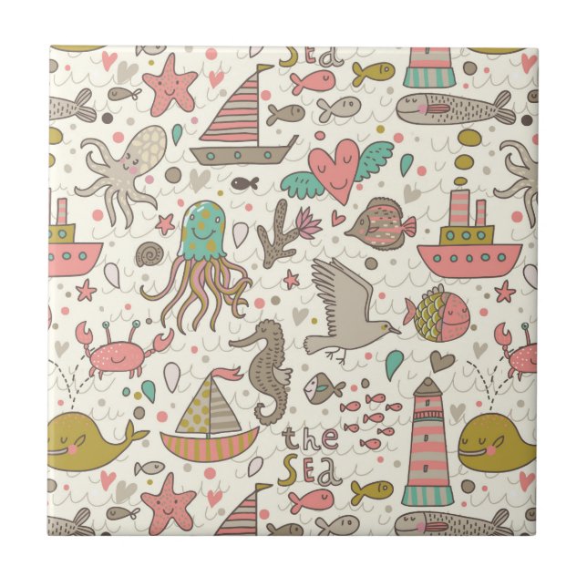 Teste padrão engraçado do verão com navios (Frente)