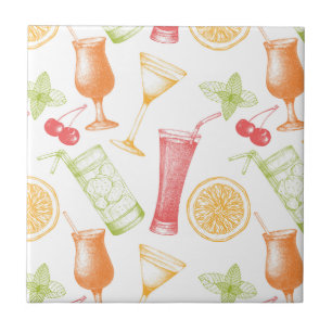 Teste padrão esboçado do cocktail