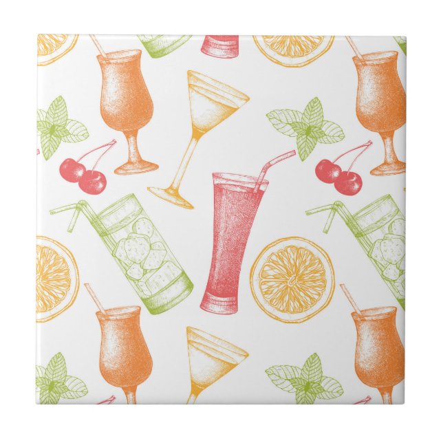 Teste padrão esboçado do cocktail (Frente)