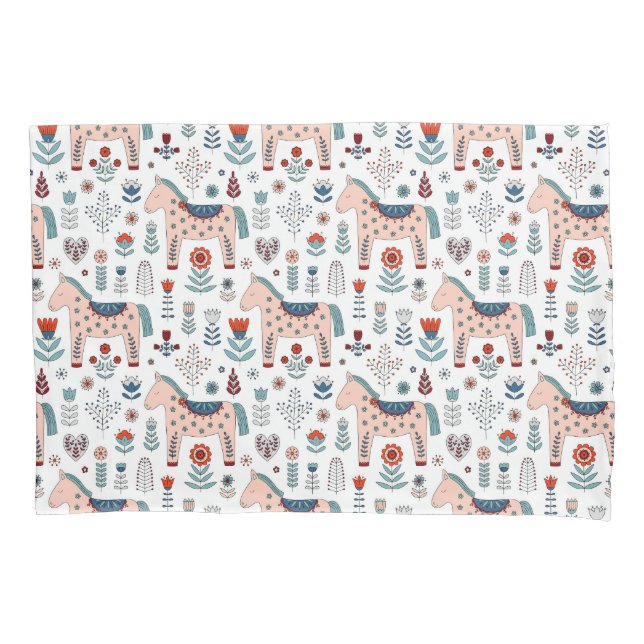 Teste padrão escandinavo da arte popular do cavalo (Frente-Esquerda)