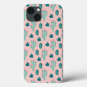 Teste padrão feminino do cacto do rosa e do verde