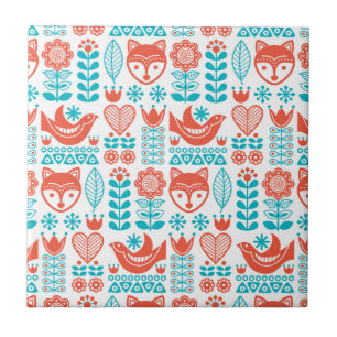 Teste padrão finlandês da arte popular do Fox & do