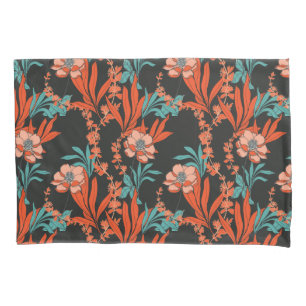 Teste padrão floral abstrato da laranja