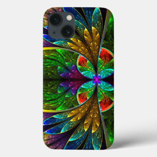 Teste padrão floral abstrato do vitral