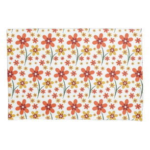Teste padrão floral alaranjado e amarelo bonito