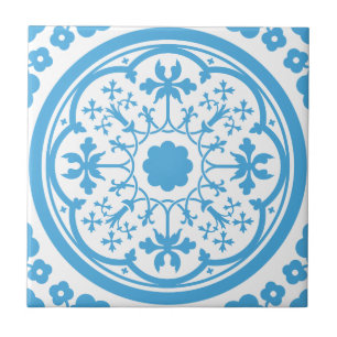 Teste padrão floral azul