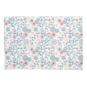 Teste padrão floral cinzento cor-de-rosa macio