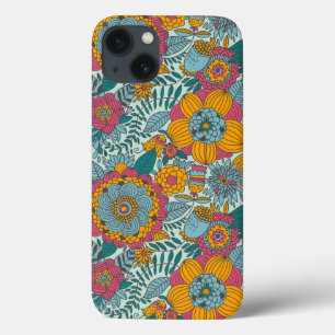 Teste padrão floral colorido