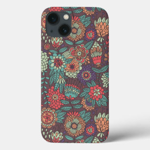 Teste padrão floral colorido no estilo dos