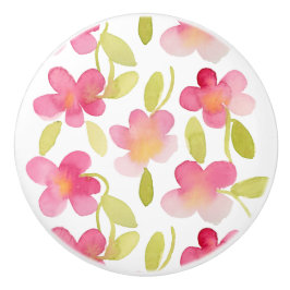 Teste padrão floral cor-de-rosa da aguarela