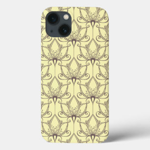 Teste padrão floral de creme