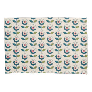 Teste padrão floral de turquesa retro