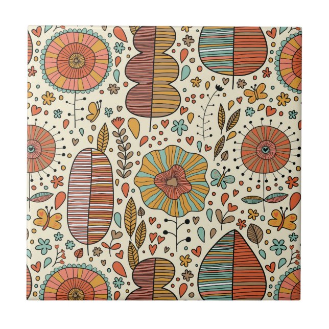 Teste padrão floral do verão feito das folhas (Frente)