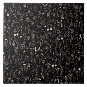 Teste padrão floral Dourado cor-de-rosa