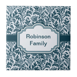 Teste padrão floral elegante do cardo de William