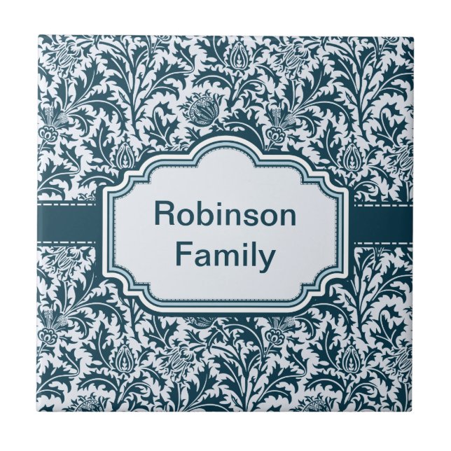 Teste padrão floral elegante do cardo de William (Frente)