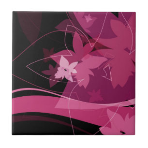 Teste padrão floral magenta