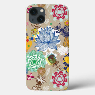 Teste padrão floral no estilo retro 3
