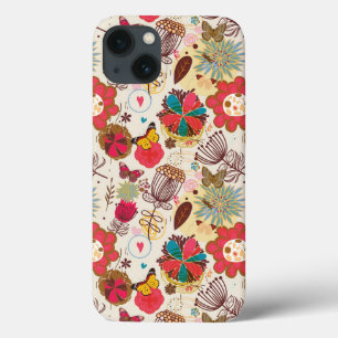 Teste padrão floral no estilo retro 4