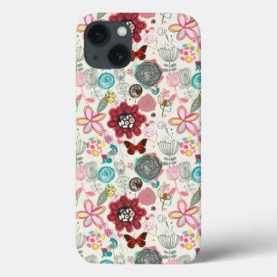 Teste padrão floral no estilo retro 5