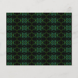 Teste padrão floral verde e preto