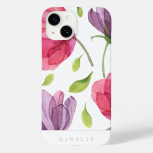 Teste padrão floral violeta Wispy