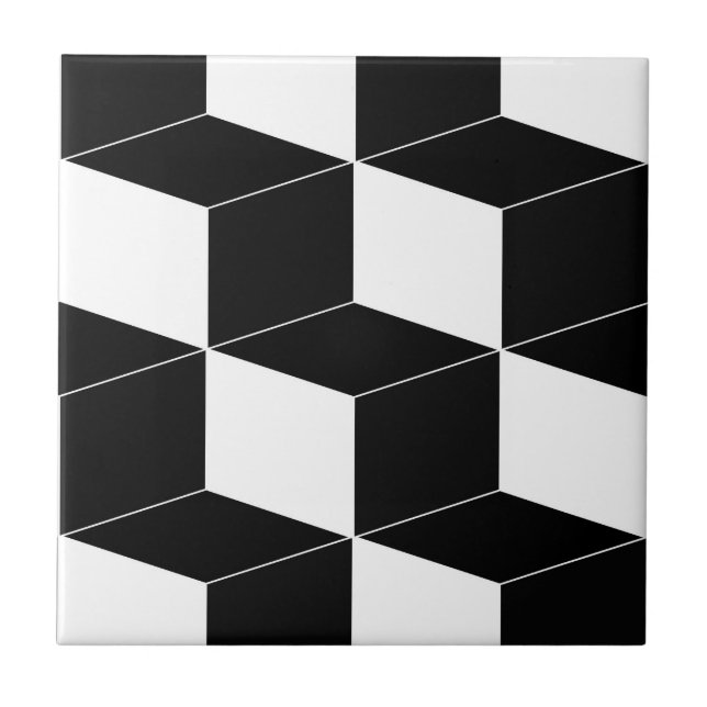 Teste padrão geométrico abstrato - preto e branco. (Frente)