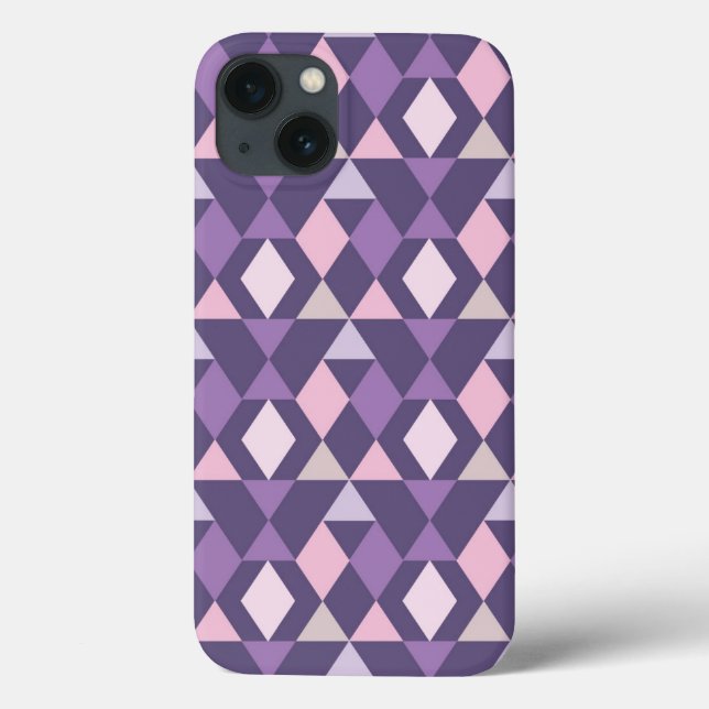 Teste padrão geométrico árabe roxo (Verso)