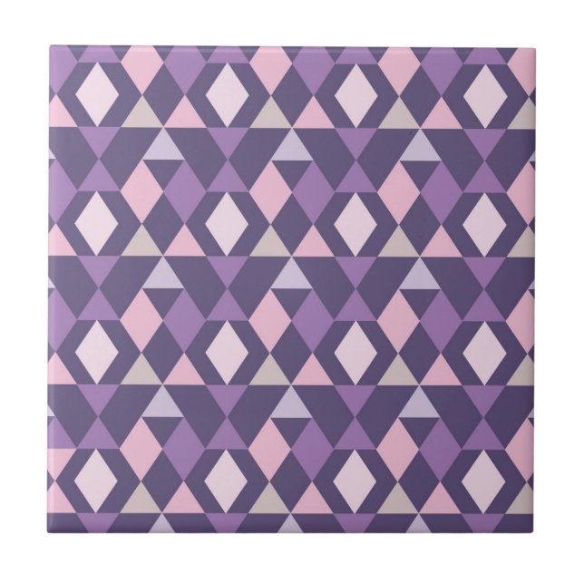 Teste padrão geométrico árabe roxo (Frente)