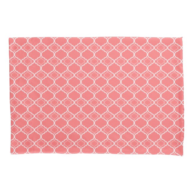 Teste padrão geométrico cor-de-rosa coral escuro (Frente)