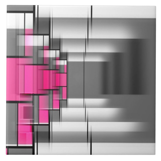 Teste padrão geométrico cor-de-rosa do cinza e o (Frente)