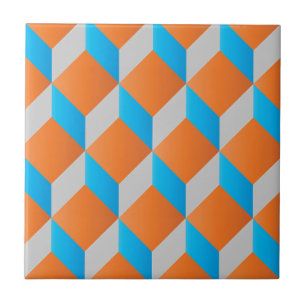 Teste padrão geométrico do cubo 3d - design retr