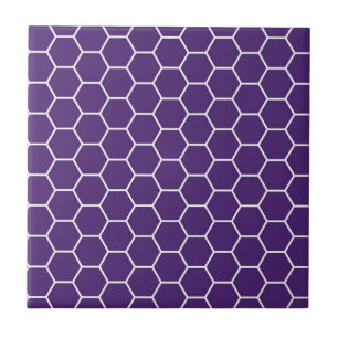 Teste padrão geométrico roxo brilhante do hexág