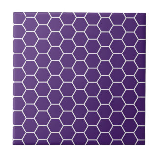 Teste padrão geométrico roxo brilhante do hexágono